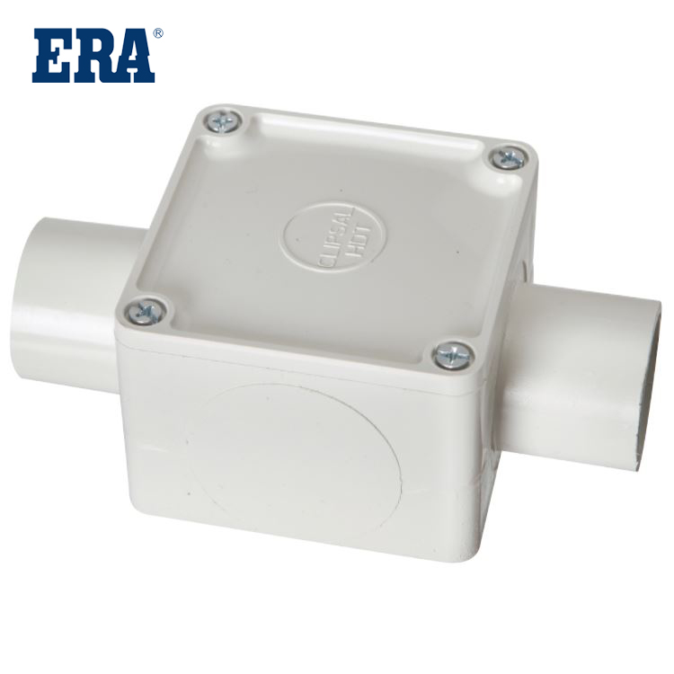 SQUARE JUNCTION BOX WITH 2WAY , PVC-U , ERA - 公元管道（浙江）有限公司